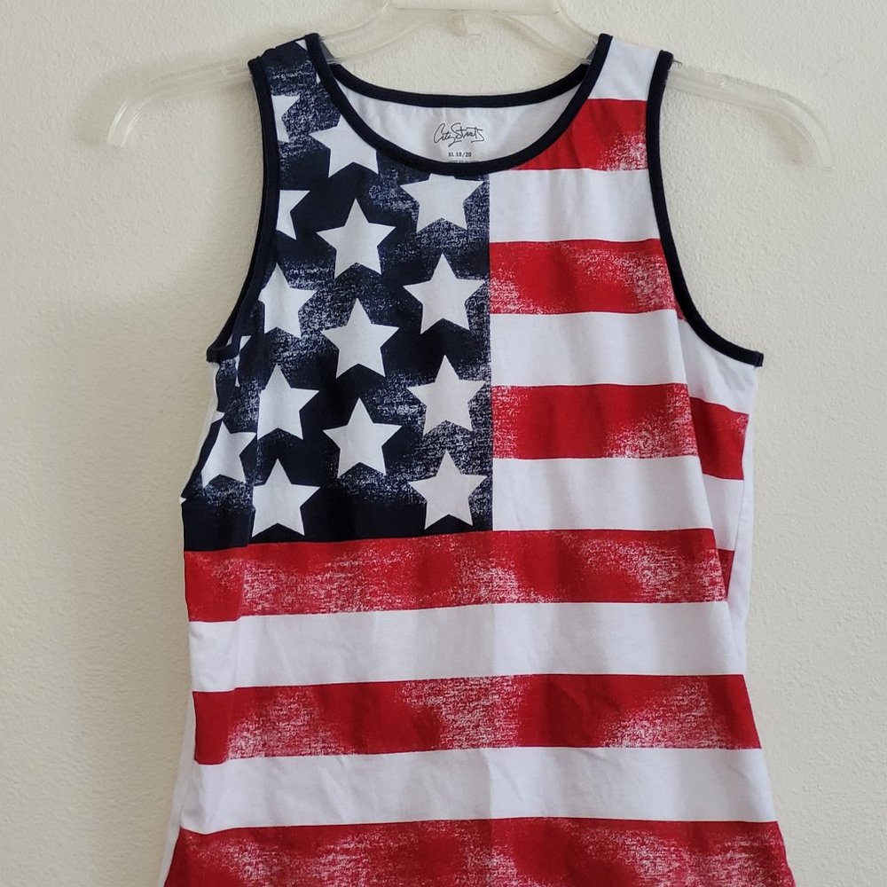 City Streets XL (18/20) Red, White & Blue tank top